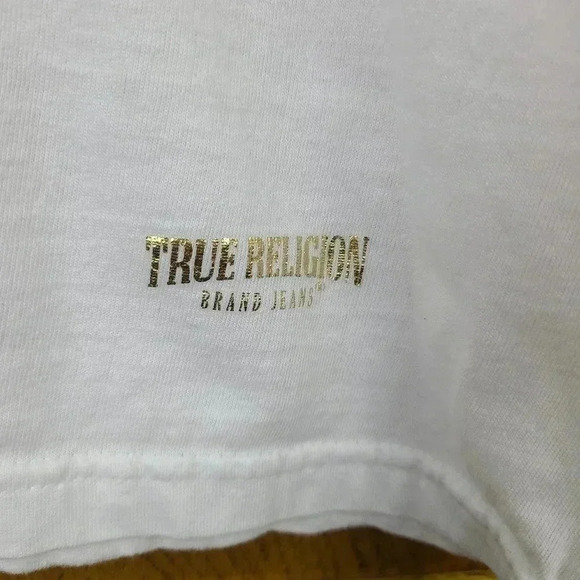 TRUE Religion V neck white t-shirt - Picture 5 of 6